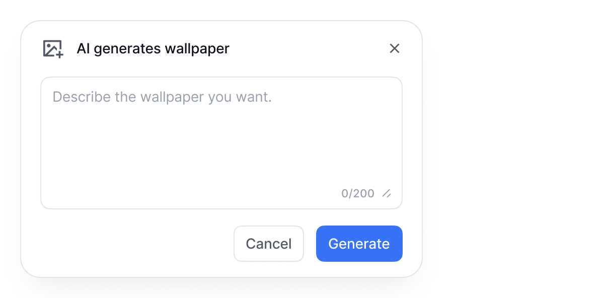 Generate AI wallpapers